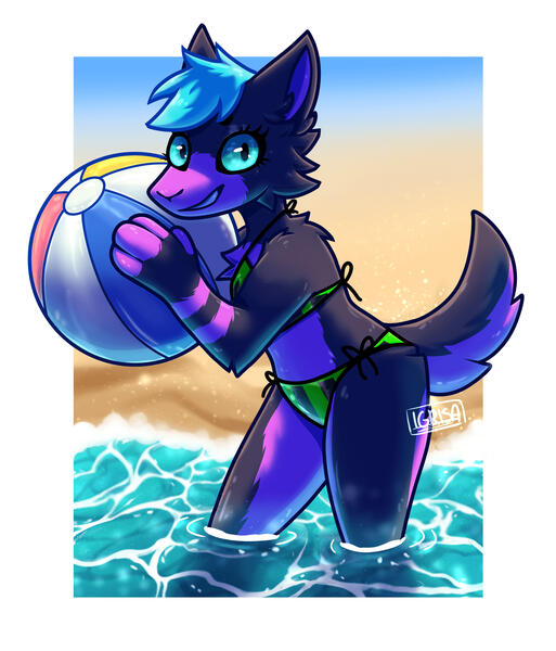 3/4 with medium background