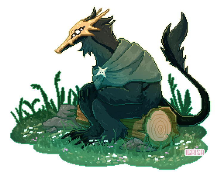 shaded fullbody with scenery