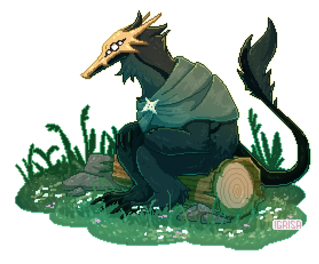 shaded fullbody with scenery