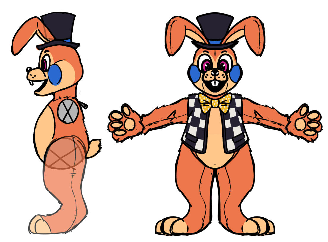 Symmetric fullbody sketch and sideview