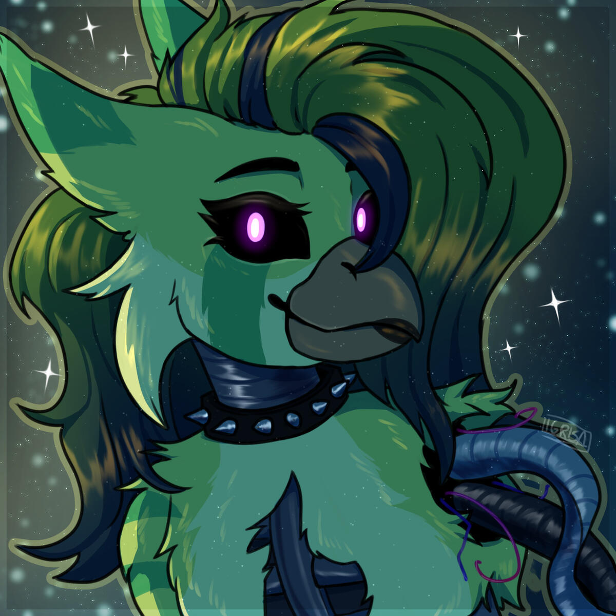 Simple shaded bust