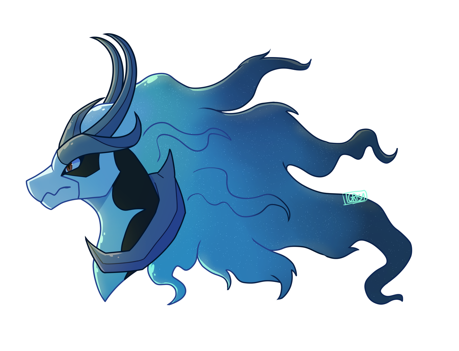 Pokemon bust with minimal shading