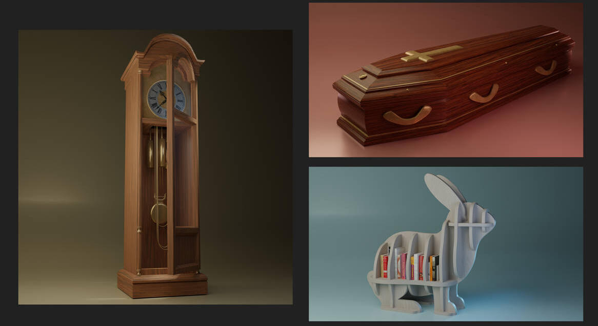 A bunch of props (the clock is for example complex)